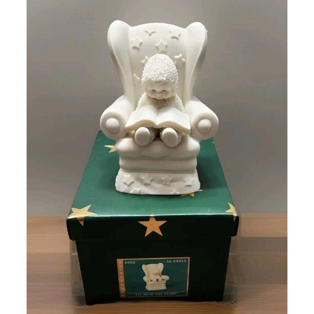 Department 56 Snowbabies I'LL READ A STORY" Porcelain With Box